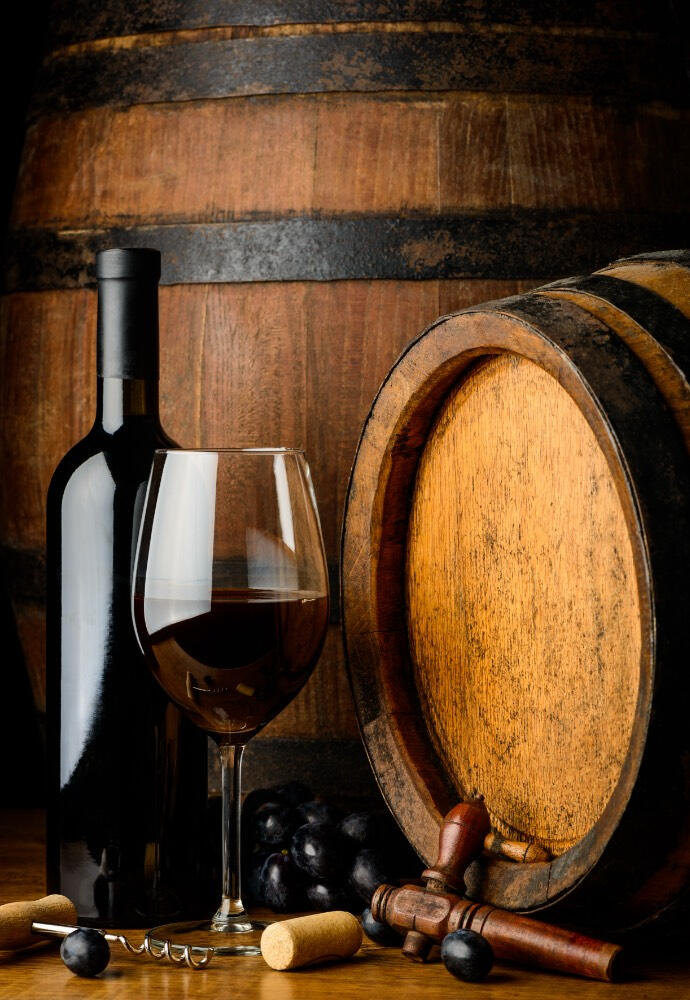 Barricas de vino añejas